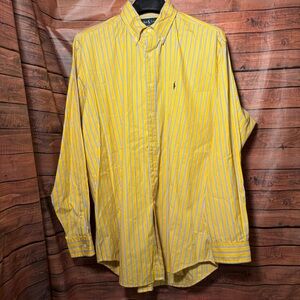 Ralph Lauren Casual Button Down Shirt in Yellow and Blue